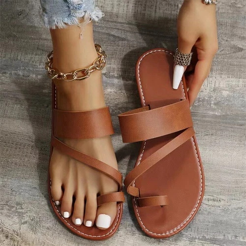 Sommer Damen Slingback Strand flache Sandalen Damen leichte Slipper Hausschuhe - Bild 2 von 35