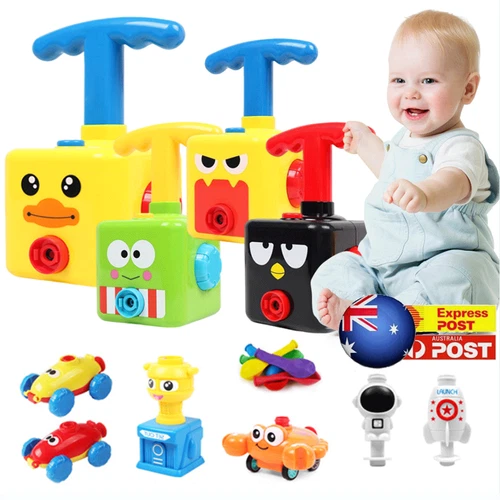 Kids Air Pump Vehicle Toy Balloon Powered Racer Launcher Car Balloon Pump Toys - Picture 2 of 14