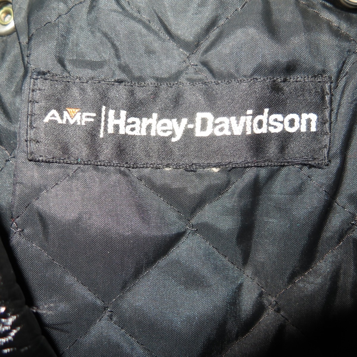 VINTAGE HARLEY DAVIDSON AMF LEATHER JACKET 1970s SIZE 36 VINTAGE HARLEY DAVIDSON AMF LEATHER JACKET 1970s SIZE 36