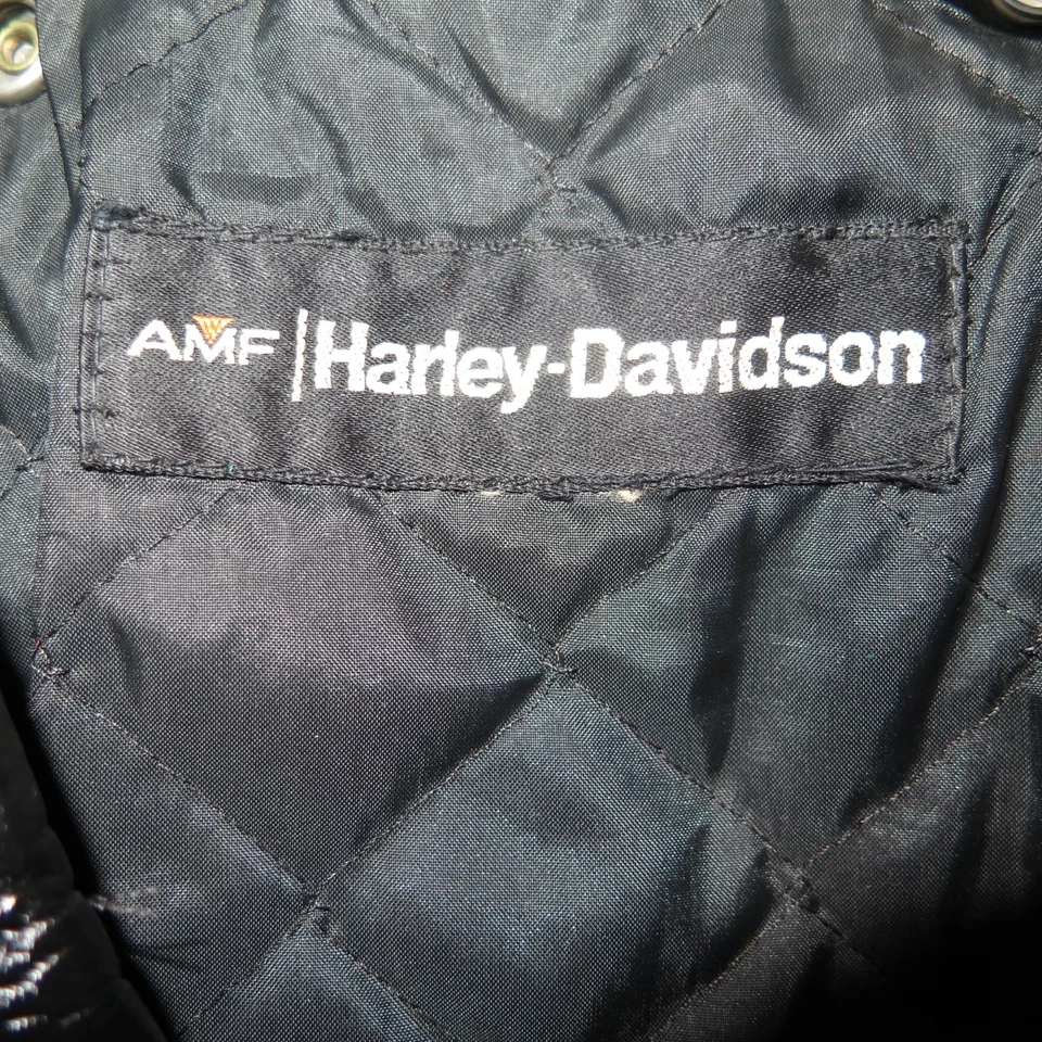 CHAQUETA DE CUERO VINTAGE HARLEY DAVIDSON AMF AÑOS 70 TALLA 36 BIKER BIKE CHAMP Foto 4 de 4