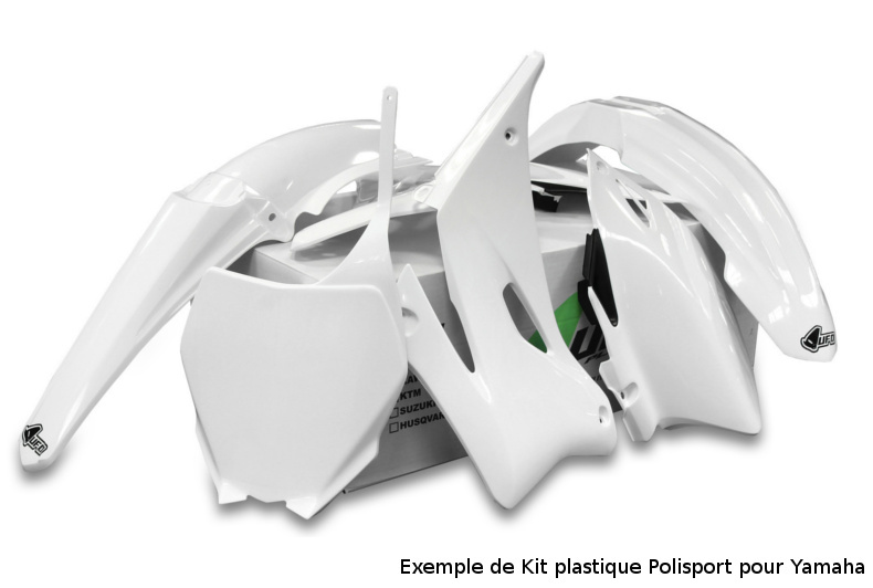 Kit plastiques UFO YZF250 de qualité premium blanc pour Yamaha YZ250F