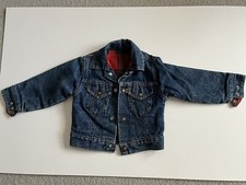 Vintage 80 s Little Levi's Kids Denim Jacket Orange Tab USA made Size 4 youth