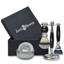 Mens Shaving kit 5 Edge Gillette Fusion Razor Hair Brush Shaving Set in Gift Box