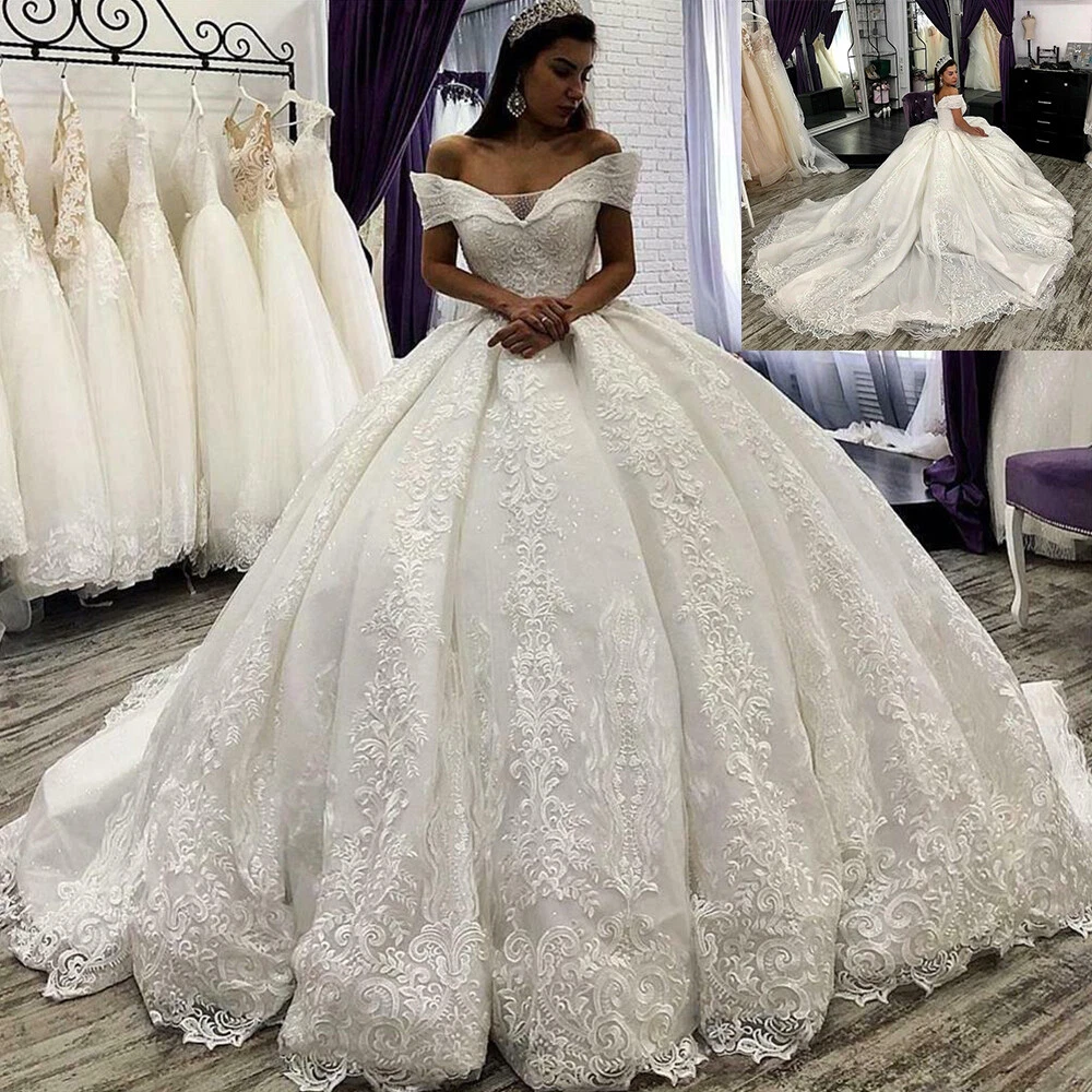 White Designer Christian Wedding Gown, Off Shoulder at Rs 9999 in Surat