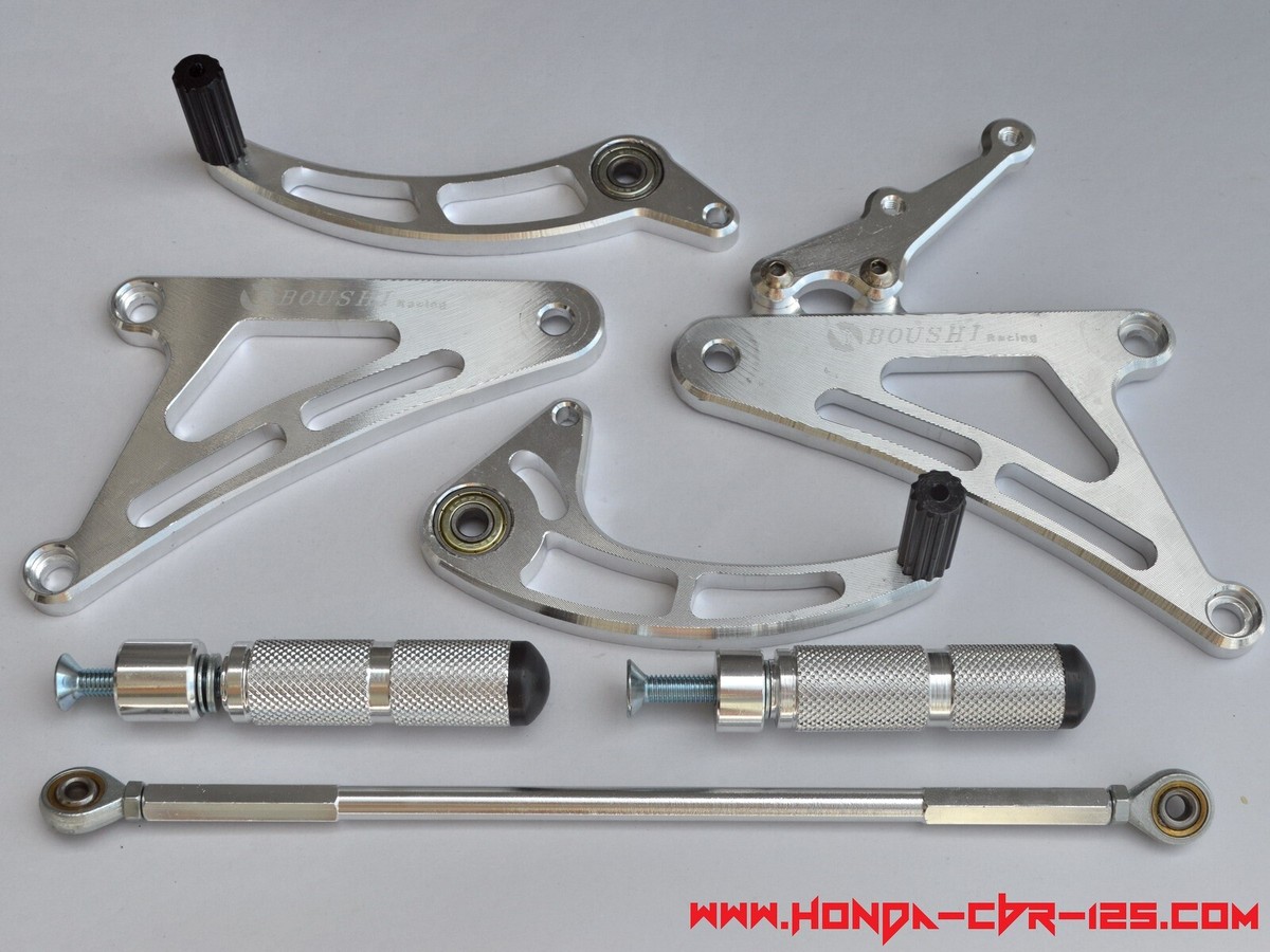 Honda CBR 125 sporty Aluminium back stepkit rearset complete with