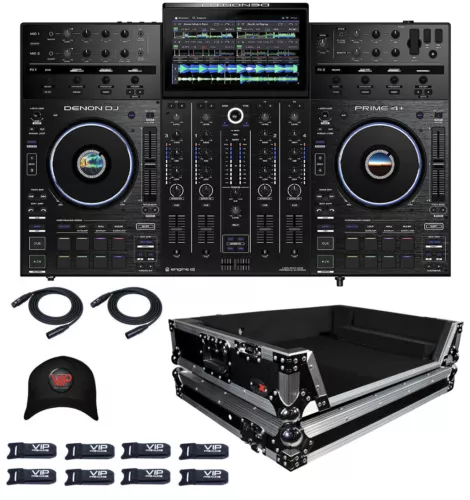 Denon PRIME 4+ DJ Controller WI-FI STREAMING w/ Amazon Music + XS-PRIME4 W Case