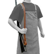 Leather 1 inch Wide Shoulder Strap Rifle Sling Shotgun Belt ＋Swivels For Hunting