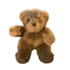 Vintage 1987 Heartline Plush Teddy Bear Soft Toy Brown 8 Stuffed Animal