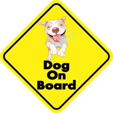 5in x 5in Dog On Board Magnet Car Truck Vehicle Magnetic Sign