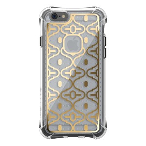 Ballistic, Iphone 6 Case / 6S Case Reinforced Bumper 6Ft Drop Test Case Cell Phone Case For Apple Iphone 6 / 6S - Clear W/ Gold Vm Pattern (759059018602)