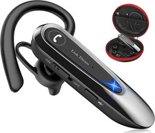 Bluetooth Earpiece Wireless CVC8.0 Headset for Cell Phone Dual Mic Noise Cancel