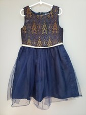 Girls Blue Tulle Dress Size 7 - 8