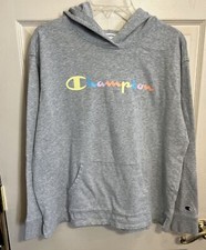 Champion Women  s Middleweight Hoodie Grey  SIZE Large