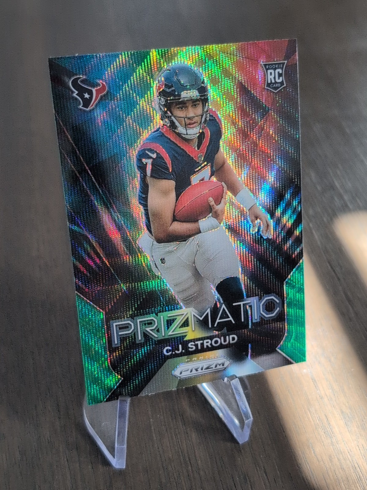 2023 Panini Prizm CJ Stroud Prizmatic Prizm Rookie RC Texans SP GREEN Wave