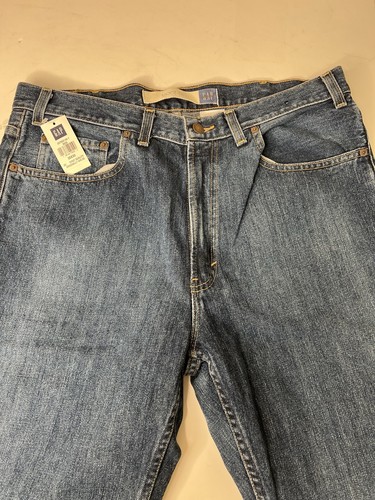 Vintage 90s GAP Loose Boot Fit Jeans Mens 36x30 Blue Baggy Y2K Grunge New USA - Picture 2 of 6