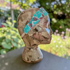 Handmade Reversible Headband w/ Elastic Back Butterfly Print