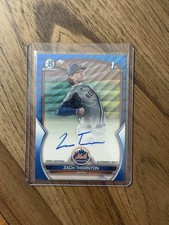 Zach Thornton 2023 Bowman Draft Chrome 1st Bowman Auto Blue Refractor /150