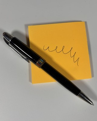 Paul Smith Kugelschreiber Signature schwarz mit klassischen bunten Streifen