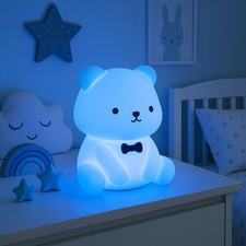 Lampada da Tavolo Bambini Luce Notturna Regolatore Touch Cambiacolore Orso LED H