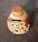 Vintage BEER MONEY BANK w/Cork Top 6.75” x 6.50” Awesome VGC — photo 1