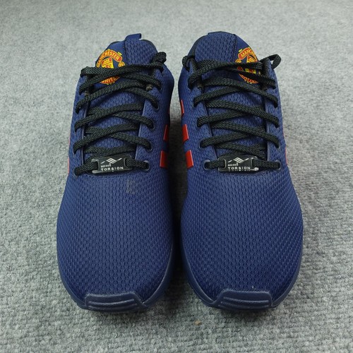 Manchester United Adidas Torsion Sneakers Shoes Blue Mens 8.5 - Picture 2 of 10