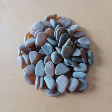 Brown Sea Glass from Japan Beach Glass Surf-Tumbled Warm Amber Tone Small