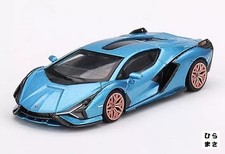 1/64 Lamborghini Sian FKP 37 LHD Blue Aegir Mini GT