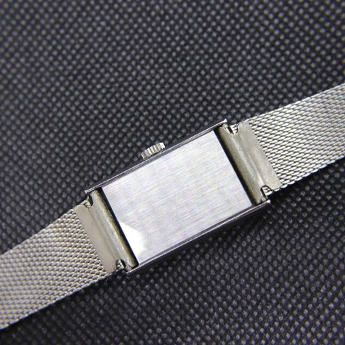 Omega Deville Watch Silver Ladies Manual 20mm Rectangle Vintage Swiss Made - Picture 14 of 16