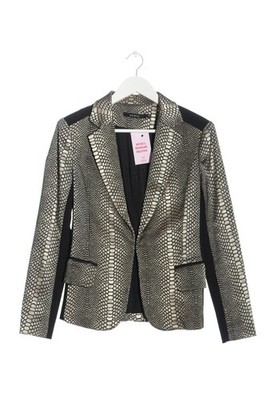 ARK & CO Kurz-Blazer Damen Blazer Gr. DE 36 schwarz-camel Casual-Look