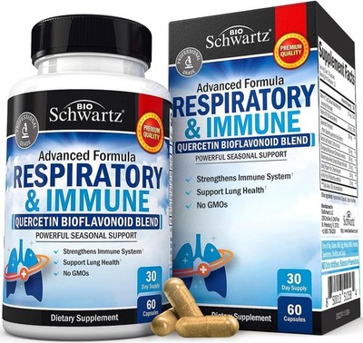 Suplemento para la salud respiratoria e inmunitaria, apoyo pulmonar, 60 cápsulas