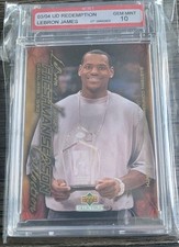 2003-04 REDEMPTION LEBRON JAMES ( ROOKIE OF THE MONTH ) GRADED 10