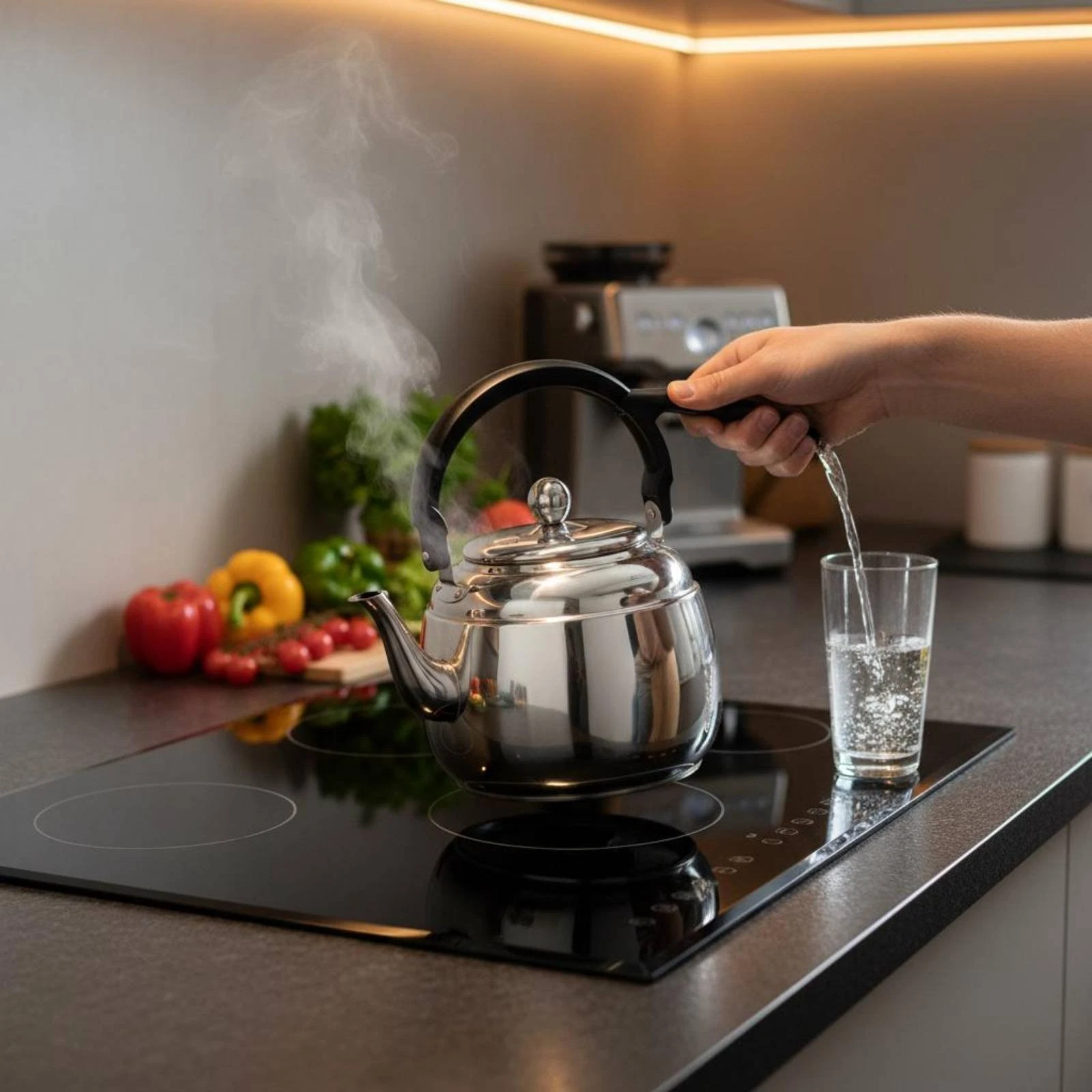 Whistling Tea Kettle All Stovetops Compatible Stainless Steel Water Kettle