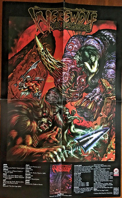 Werewolf: The Apocalypse Promotional Poster 14''x22'' RPG White Wolf 1999 horror