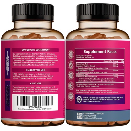Equilibrio Ormonale + Probiotici per Donna - Menopausa Naturale, Gestione del Peso... - Foto 7 di 8