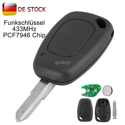 433MHz Funk Schlüssel ID46 für Renault Kangoo KC Master Trafic II Opel Movano