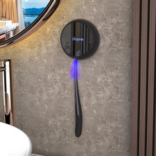 Toothbrush Sanitizer Holder: Auto-Cycle UV Disinfection  Magnetic Wall-Mount fo