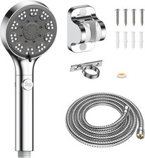 Shower Head with Hose, High Pressure Handheld Shower Head with Dark Grey