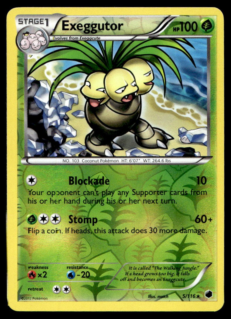 Exeggutor Plasma Freeze Rare 5/116 2013 Pokemon TCG