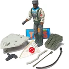 Vtg GI Joe STRETCHER FIGURE B 100% COMPLETE original 1990 2 good tabs 1 broken