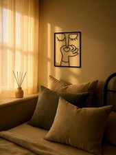 Funny Metal Toilet Wall Decor -A Humorous Restroom Sign W Clean Line Art Desi