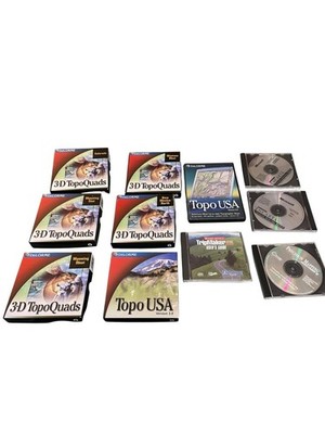 Lot Of Vintage DeLorme Mapping Software- Montana, Colorado, Wyoming, New Mexico