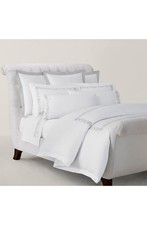 Ralph Lauren Eloise Embroidery King Duvet Cover 2 Euro Shams Set White 1150