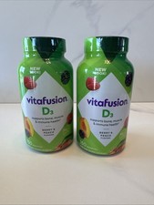 Vitafusion Vitamin D3 Gummy Vitamins 2-Pack 150 Count Each Peach-Berry EXP 10/26