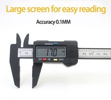 Herramienta de medición electrónica digital de fibra de carbono Vernier Caliper 0-150 mm
