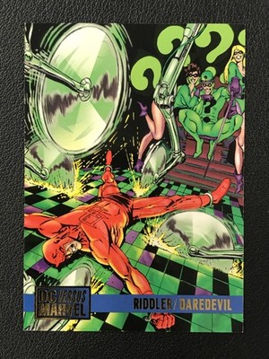 1995 Fleer DC vs. Marvel Comics #72 Riddler / Daredevil