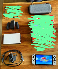 Nintendo Switch OLED Weiß wie neu mit Dock