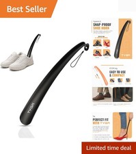 TYGA Shoe Horn Long Handled 17in 43cm Long Plastic Shoehorn for Men, Women, S...