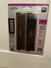 Crucial - Pro OC Gaming 32GB (2x16GB) DDR5 6400MHz C38 UDIMM Intel XMP 3.0 & ...