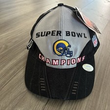 Super Bowl XXXIV Los Angeles Rams Champions Gray Black Hat NWT 2000 Vintage NFL