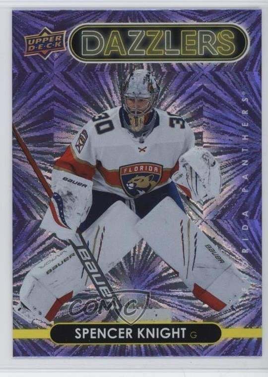 2021-22 Upper Deck Series 1 Dazzlers Purple Spencer Knight #DZ-21 17p7